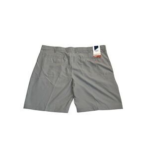 IZOD Men's Flat Front Microfiber Classic Fit Golf Shorts Silver Nickel Sz 42 NWT